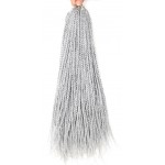Codite de par Afro Thin Senegalese Crochet Twist Braids de 60 cm Silver Grey TSCA39
